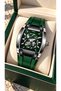 Automatic (Without Battery)-Green Silicone Cord-Steel Case-5 Atm-Men's Wristwatch in Stylish Box - 2