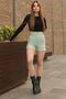 Glb-Stl41414 High-Waisted Crepe Stretch Striped Shorts That Offer Both Elegance and Style in a Single Package, Water Green - 2