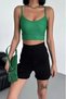 Glb-Stl41414 High-Waisted Flexible Lycra Crepe Shorts Offering Style and Comfort in One, Black - 5