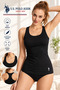 Women'S, Licensed, Uspa, 47% Modal, 47% Cotton, 6% Elastane, Swimmer Back Tank Top, Comfort, Plain