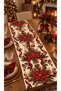 New Year's Kokina & Pine Patterned Premium Digital Printed Throw Pillow Cover and Runner Set - 3