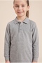 Girl's Polo Collar School T-Shirt Set Long Sleeve 100% Cotton Fabric - 3