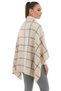 1 Piece Women's Soft Textured Winter Patterned Scarf Shoulder Shawl Beige Plaid Suitable for Large Sizes - 4