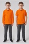 Boys' 2-Piece Polo Collar School T-Shirt Set Short and Long Sleeve 100% Cotton Fabric