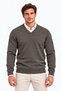 Men's Mink Slim Fit Slim Fit Plain V-Neck Knitwear Sweater