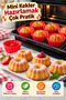 Set of 6 Mini Bundt Cake Molds Silicone with Holes in the Center, Portion Shape Mini Cake Mold Set - 6