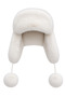 Women's Faux Fur Pompom Winter Pilot Hat with Earflaps - 6