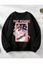 3 İplik Manifest Girls' Pink Printed Crew Neck Long Sleeve Sweatshirt - 4
