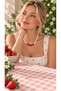 Strawberry Figured Beaded Necklace - White - 2