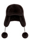Women's Faux Fur Pompom Winter Pilot Hat with Earflaps - 4