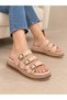 Women's Thick-Soled Slippers with Strap and Buckle - 2