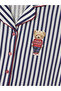 Ozmarka New Season Navy Blue Bear Teddy Printed Women's Pajama Set - 3