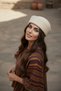 Women's Pillbox Hat Cashmere Retro Classic Hat Stewardess Hat - 5
