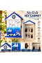 AasaiCart Nautical Wooden Key Cabinet Box with Multiple Hooks, Blue - 3