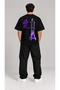 Purple Chess King Printed Oversize Unisex T-Shirt - 3
