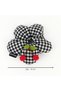 Handmade Black and White Gingham Patterned Scrunchies with Buckle - Cherry - 2