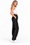 3-Thread Side Piping, Adjustable Cuffs, Baggy Winter Women's Sweatpants with Internal Ribbing, Smoked Gray Brown Black Stone - 3