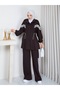 3 Stripes Oysho Women's Comfortable Zippered Tracksuit Set