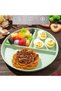 (عبوة من 5 قطع) أطباق للتحكم في الحصص الغذائية لتحقيق تغذية متوازنة، أطباق مقسمة غير قابلة للكسر مقاس 9 بوصات، 3 أقسام - 3