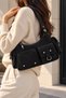 Women's Suede Pocket Detailed Bag - 2