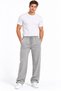3-Thread Side Piping, Adjustable Cuffs, Baggy Winter Men's Sweatpants with Internal Ribbing, Smoked Gray Brown Black Stone.