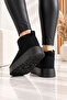 Women's Brown Suede Platform Ankle Boots with Fur Inside for Warmth - 3