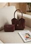 Women's Wallet Shoulder Bag with Lock Detail, Large Size Wallet, Gift Set of 2 Shoulder Bags - 2