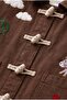 Children's Embroidered Brown Gardener Jacket - 4