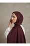 G Patterned Cotton Jacquard Shawl Noya Series Burgundy