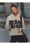 Women's Van Bise Written Hooded Knit Sweater