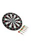 12 Inch Wooden Dart Board Includes 4 Metal Tip Darts Arrows - 2