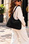 Women's Suede Shoulder Bag with Adjustable Strap, Casual Casual Hobo Bag