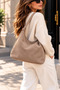 Women's Suede Shoulder Bag with Adjustable Strap, Casual Casual Hobo Bag
