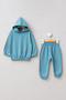 Unisex Baby and Child Hooded Printed 100% Cotton 2 Thread Seasonal Tracksuit Set - 2