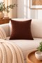 Luxurious Velvet Textured Solid Color Cushion Cover 42X42 cm |   1 Soft Textured Decorative Pillowcase - 6