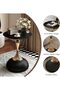 SKY-TOUCH Round Side Table, Slim-waisted Sofa Side Table, Modern Minimalist Style, Electroplated Met - 4