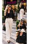 Women's Black Short Cut Buttoned Blazer Jacket - 3