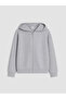 Two Mt Shop Quality Lcw Kids Gray Interlock Plain Loose & Baggy Girls' Zip-Up Sweatshirt