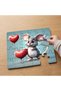 24 Piece Wooden Children's Puzzle with Heart and Cute Mouse Design Mpk0073