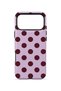iPhone 17 Pro Vorian Double Layer Lilac Burgundy Polka Dot Case - 4