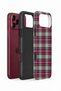 iPhone 18 Pro Vorian Double Layer Gray Fuchsia Plaid Case - 2