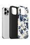 iPhone 15 Pro Max Vorian Double Layer Blue Porcelain Rose Case - 2