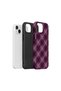 iPhone 14 Plus Vorian Double Layer Lilac Smoke Plaid Case - 2