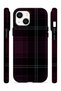 iPhone 14 Plus Vorian Magsafe Double Layer Plum Black Plaid Case - 3