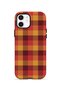 iPhone 12 Vorian Magsafe Double Layer Tile Mustard Plaid Case
