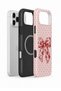 iPhone 17 Pro Vorian Magsafe Dual Layer Vintage Rose Bow Dot Case - 2