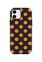 iPhone 12 Vorian Magsafe Double Layer Burgundy Lemon Polka Dot Case