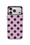iPhone 17 Pro Vorian Double Layer Lilac Burgundy Polka Dot Case