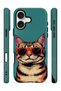 iPhone 17 Vorian Cool Cat Case with Double Layer Glasses - 3