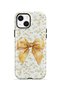 iPhone 15 Vorian Magsafe Double Layer Golden Floral Bow Case